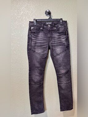 Salvage Men's Faded Black Grey Skinny Jeans 29